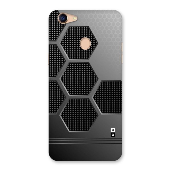 Grey Black Hexa Back Case for Oppo F5 Youth